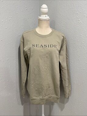 The Seaside Style Olive Green Crewneck Sweatshirt Size Medium